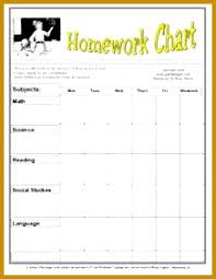 4 Homework Chart Template Fabtemplatez