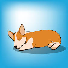 Born on november 1, 2017 Cute Cartoon Vector Illustration Of A Corgi Puppy Dog It Is Sleeping 2390478 Vector Art At Vecteezy