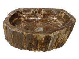 That's why we love these wooden vessel sinks and wooden pedestal sinks from unique wood. Eden Bath Natural Stone Vessel Sink Petrified Wood