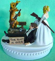 Wedding Cake Topper Hunt Is Over Themed Deer Hunting Man Bait Hunter Beer Funny Hunting Wedding Cake Toppers Hunting Wedding Cake Funny Wedding Cakes