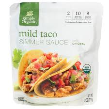 Having already done the veggies + protein + rice thing with these new simmer sauces, i wanted to try something new and different. Simply Organic Mild Taco Simmer Sauce 8 00 Fl Oz Simply Organic