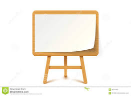 Wooden Flipchart With Paper Stock Vector Illustration Of
