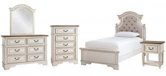 Realyn twin daybed with 1 large storage drawer | ashley furniture homestore. Realyn Twin Panel Bed With Mirrored Dresser Chest And Nightstand B743 45 91 B12 B13 Bedroom Groups Price Busters Furniture