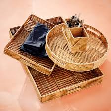 2.5 out of 5 stars with 25 ratings. Woven Rattan Serving Trays