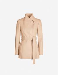 Ted baker camel systio collared cape coat. Ted Baker Rytaa Wrap Wool Blend Coat Selfridges Com
