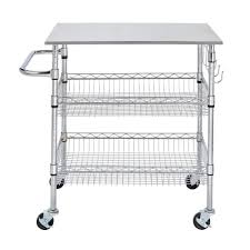 stylewell gatefield chrome kitchen cart