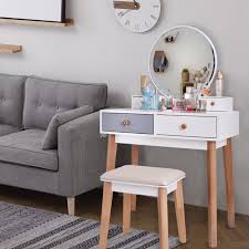 Изучайте релизы makeup and vanity set на discogs. Urhomepro Makeup Vanity Table Set With Touch Screen Adjustable Lighted Mirror And Cushioning Stool Girls Vanity Set Dressing Table With Four Drawers Modern Bedroom Makeup Table Vanity Desk Q11001 Walmart Com