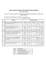 Image result for International Index of Erectile Function Questionnaire