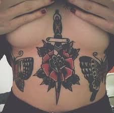 Traditional Sternum Tattoo Sternum Tattoo Sternum Tattoo Design Stomach Tattoos