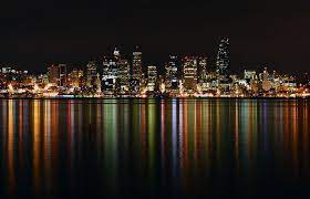 Alki Beach View Of Downtown Seattle Close Up Downtown Seattle Beach View Seattle Neighborhoods
