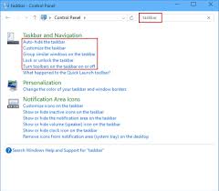 The taskbar usually sits at the bottom of your screen but can be moved to any of the. Open Taskbar And Start Menu Properties In Windows 10
