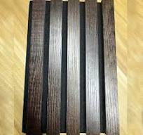 Popolare bianco natura colore impiallacciatura di legno MDF PET feltro  doghe perforato in legno acustico pannelli a parete diffusore