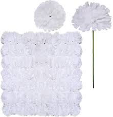 Ideal for table or wall decor. Buy Supla 100 Pack Artificial Carnation Flowers Picks Bulk White Carnations Stems Silk Carnation Flower Heads With Wired Stems 3 5 X 7 9 Wxh Floral Arrangement Diy Wreaths Online In Taiwan B07qj25cmw
