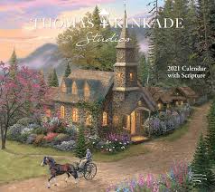 Thomas Kinkade Studios 2021 Deluxe Wall Calendar With Scripture Kinkade Thomas 0050837432734 Amazon Com Books