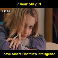 Einstein's iq was never tested, though that hasn't stopped people from guessing. Fim Hp 7 Year Old Girl With Intelligence Albert Einstein Facebook