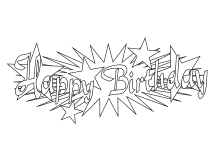 Ausmalbilder Zum Geburtstag Geburtstagstorte Kerzen Happy Birthday