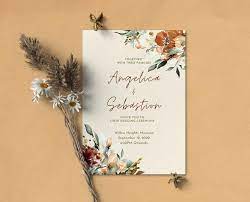 Juniper Boho Fall Wedding Invitation Suite Wedding Etsy In 2021 Fall Wedding Invitations Wedding Invitations Boho Bohemian Wedding Invitations