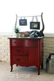 Red Antique Dresser Wash Stand Entry Piece Wash Stand Refinishing Furniture Antique Wash Stand