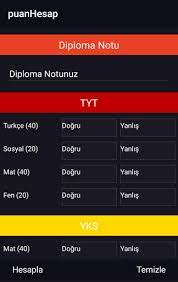 Geriye kalan %60 ise ayt ya da ydt puanları ile oluşmaktadır. 2020 Tyt Ayt Yks Puan Hesaplama Tyt Puan Hesaplama Android App Download Latest