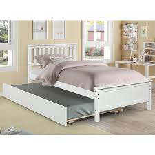 Mattress Foundation Twin Platform Bed Frame With Trundle And Headboard No Box Spring Needed White Walmart Com Twin Platform Bed Frame Trundle Bed With Storage Twin Bed Frame