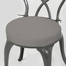 Looking for cushion cushion cushion? Round Grey Seat Pad For Kitchen Chair Garden Chair Patio With Tie On Pack Of 10