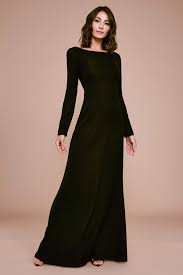 Talitha Long-Sleeve Crepe Gown