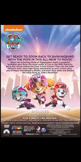 Jet to the rescue with paw patrol! Paw Patrol Movie Discussion Jet To The Rescue Back Dvd Cover Wattpad