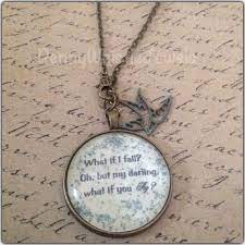 What If You Fly Quote Necklace Quote Jewelry Quote Pendant Etsy Necklace Quotes Quote Pendant Jewelry Quotes
