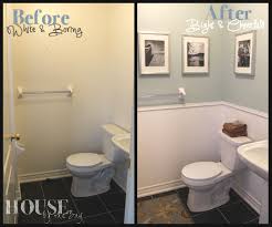 Half Bath Makeover House By The Bay Small Bathroom Makeover Bath Makeover Bathroom Makeover