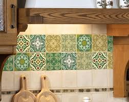 The frosted surface has a good textured feel. Tile Decals Stickers For Kitchen Backsplash Floor Bath Removable Waterproof M300 Tile Decals Green Moroccan Tile Kitchen Wall Tiles