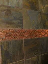 Master Shower Penny Backsplash Stripe Penny Floor Penny Backsplash Penny Tile Floors