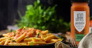 There are 156 calories in 0.6 cup of classic red tomato sauce by jar goods from: The 13 Best Jarred Vegan Pasta Sauces