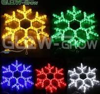 Waterproof 2D Outdoor Warm White Snowflakes LED Christmas Motif Rope Light  for Home Garden Festival Event Holiday Decoration