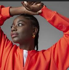 ADIDAS Jumper Self Love Coral Red LS Elastic Waist Zip Day Hearts Jumpsuit  NWT S