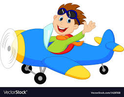 Cartoon Little Boy Operating A Plane Vector Image On Vectorstock Chibi Boy School Painting Cartoon