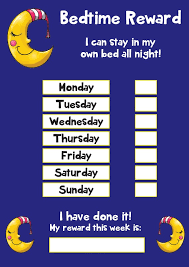 kids childs night time bedtime reward chart star sticker chart sleep through night with pen and stickers