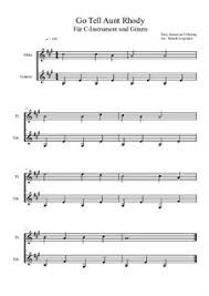 Go Tell Aunt Rhody By Folklore Sheet Music On Musicaneo