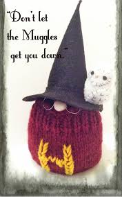 Harry Potter Gnome With Felt Hedwig And Knitted By Mamatitina Artesanato Artesanato Em Geral Ideias