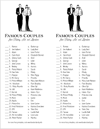 Here's the complete history of weddings and wedding traditions over the last 100 years. Can You Match These Famous Couples Free Printable Showergames Freeprintable Wedding Famous Couples Fun Games For Adults Couples Quiz