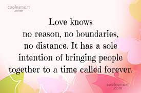 Quote Love Knows No Reason No Boundaries No Distance It Has A Sole Coolnsmart