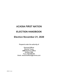 According to the nova scotia elections, voting can be voted on the returning officer of the assigned voting location or constituency until it ends at 8 pm. Https Acadiafirstnation Ca Election 2020 676 Electionhandbook2020 Html