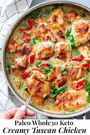 Maple and dijon paleo chicken. Creamy Tuscan Chicken Paleo Whole30 Keto