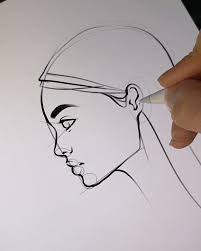 Drawing Side Profile Tutorial On Procreate Video In 2020 Art Drawings Sketches Simple Art Drawings Simple Cool Art Drawings