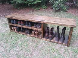 The crates are simply painted and then arranged in any way. Rustic Entryway Bench Boot Bench With Shoe Rack And Boot Storage Cubby Bench Entryway Shoe Organizer Rustic Entryway Bench Shoe Bench Entryway Rustic Entryway