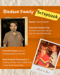 The first actor we're spotlighting from our second Double Feature piece, Wilson  Bledsoe's Return, is Steve Barker! Steve plays Truman Bledsoe, a tough  father with a secret. Steve Barker is originally from