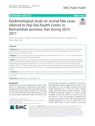 Animal medical center is devoted to providing compassionate veterinary care for dogs and cats at prices all pet owners can afford. Pdf Epidemiological Study On Animal Bite Cases Referred To Haji Daii Health Center In Kermanshah Province Iran During 2013 2017