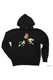 Graphic tees, activewear, jeans, sleepwear, dresses & rompers Zepplin Giyim Powerpuff Girls Fighting Siyah Kapsonlu Sweatshirt Hoodie Fiyati Yorumlari Trendyol