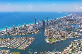 Explore gold coast holidays and discover the best time and places to visit. Sunny Aerial View Of The Gold Coast Queensland Australia Stock Photo Picture And Royalty Free Image Image 94622100