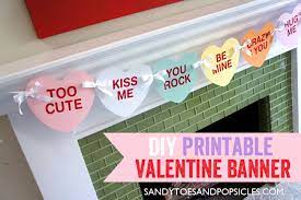 Easy Diy Valentine S Day Printable Banner Free Printable Valentines Printables Free Valentine S Day Diy Valentines Printables