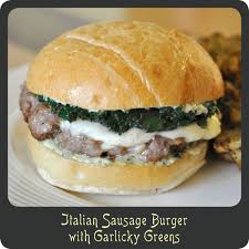 It's super easy to make and you can double our triple the recipe and freeze it so you always have sausage on hand! Recipe Italian Sausage Burgers With Garlicky Greens